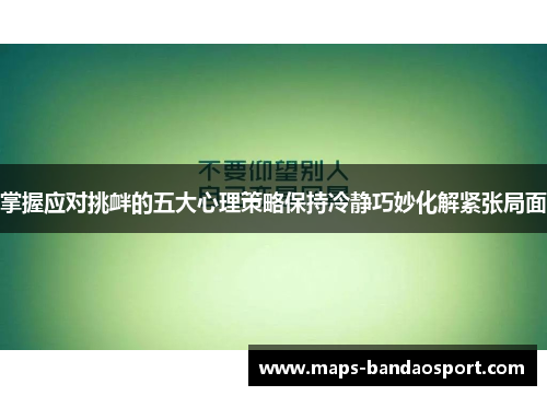 掌握应对挑衅的五大心理策略保持冷静巧妙化解紧张局面