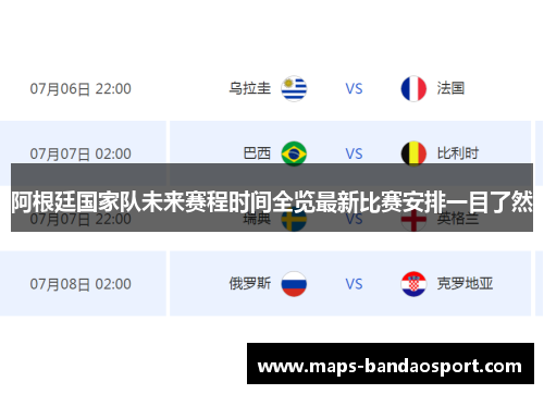 阿根廷国家队未来赛程时间全览最新比赛安排一目了然