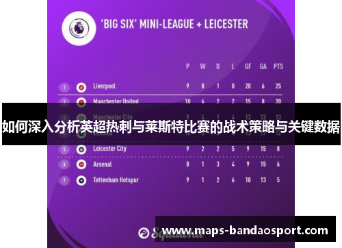 如何深入分析英超热刺与莱斯特比赛的战术策略与关键数据